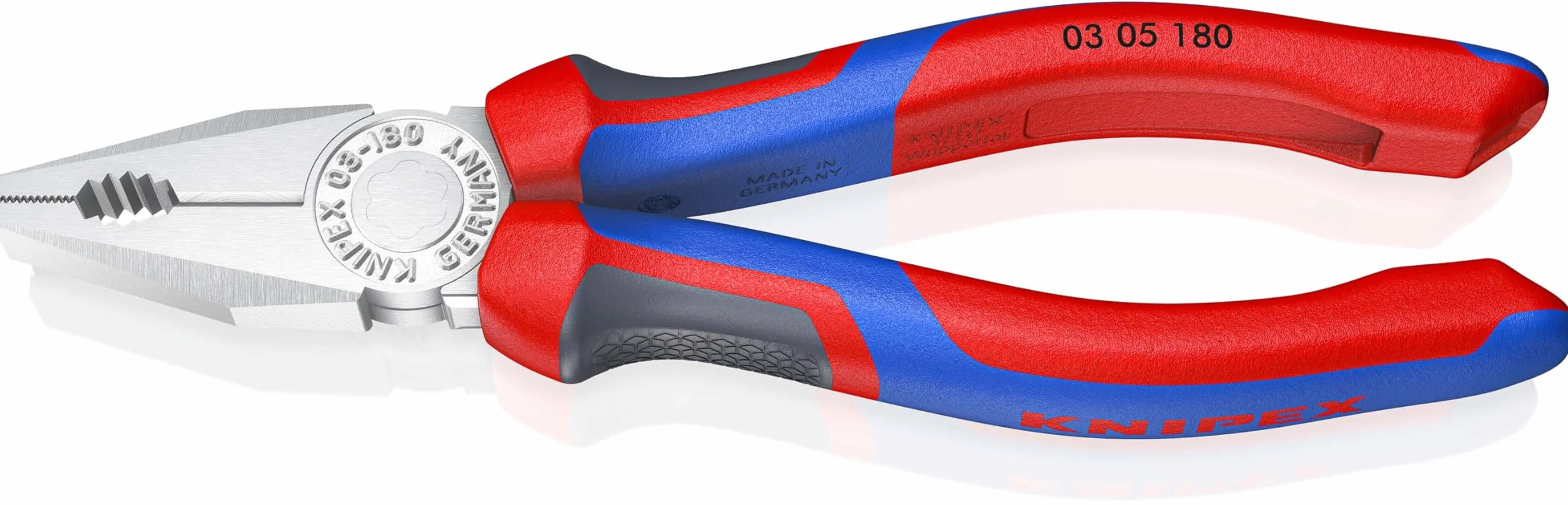 KNIPEX Szczypce uniwersalne chromowany z rękojeściami Comfort 180 mm, 03 05 180