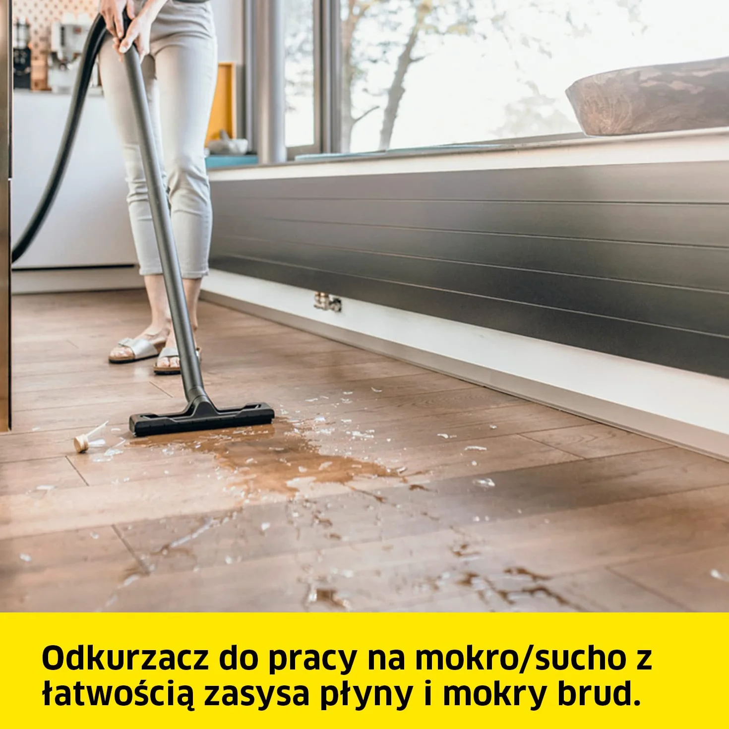 Kärcher Odkurzacz na Mokro/Sucho WD 3 S V-17/4/20, w tym filtr, 1000 W, zbiornik ze stali nierdzewnej: 17 l, wąż ssący: 2 m i przechowywanie węży, funkcja wydmuchu, ssawka do podłóg i szczelin