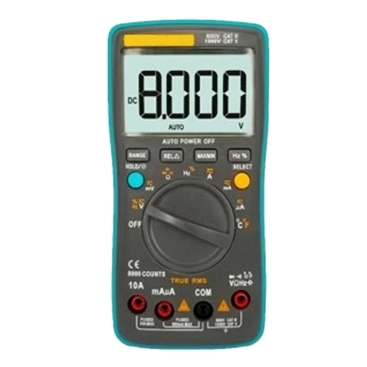 Multimetr Cyfrowy 8000 19999 Zlicza True Wielofunkcyjny Tester Pojemności Temperatury AC/DC DMM Szybko Dokładnie Łatwy Odczyt(8000 Count)