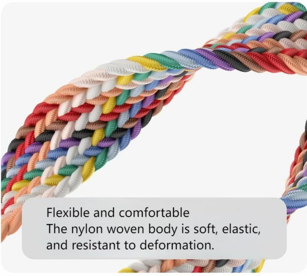 Pleciona bransoletka zastępcza kompatybilna z Xiaomi Smart Band 8/Mi 9/10 NFC elastyczny nylonowy pasek do zegarka