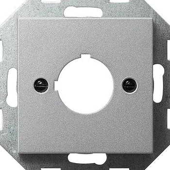 GIRA 027226 Płytka z pierścieniem wspornikowym do obudowy urządzeń sterujących i sygnalizacyjnych ø 22,5 mm System 55 Aluminium Kolor