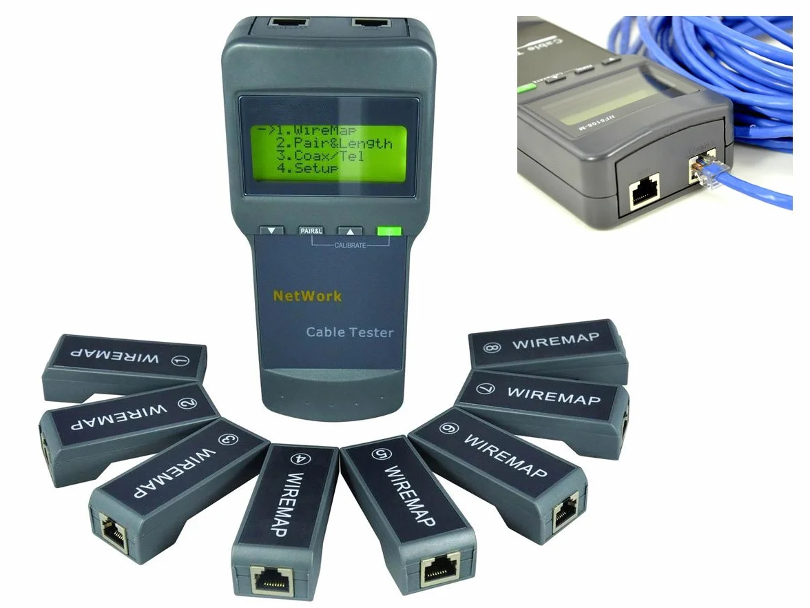 KALEA-INFORMATIQUE Profesjonalny tester sieci Ethernet RJ45 z 8 satelitami