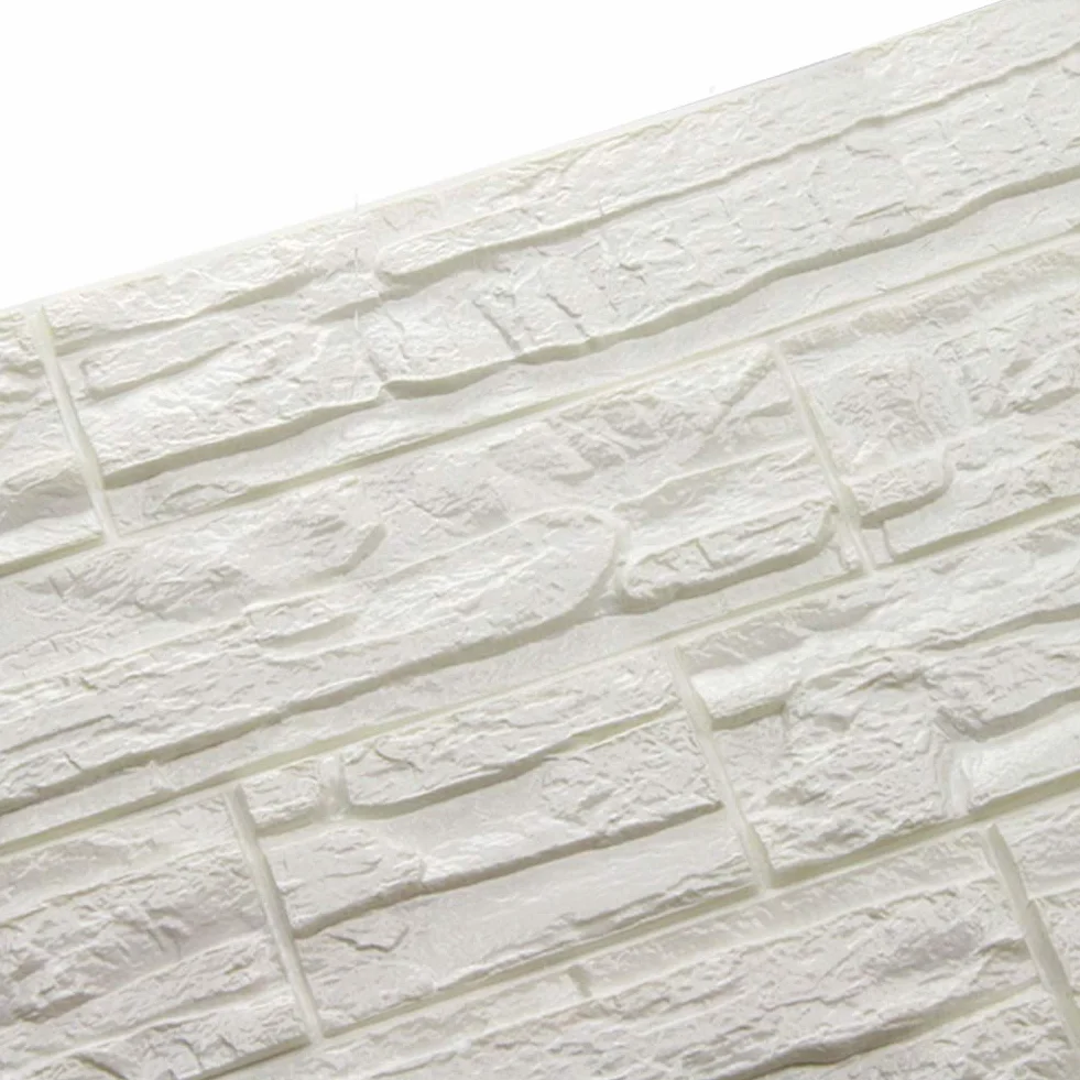 Tapeta 3D Z Cegły, Samoprzylepne Płytki Ścienn Wodoodporne Efekt murarski Dekoracja Domu Panel Ścienny 3D Nadaje Się Do Kuchni, Łazienki, Salonu (12 Szt, Biała)