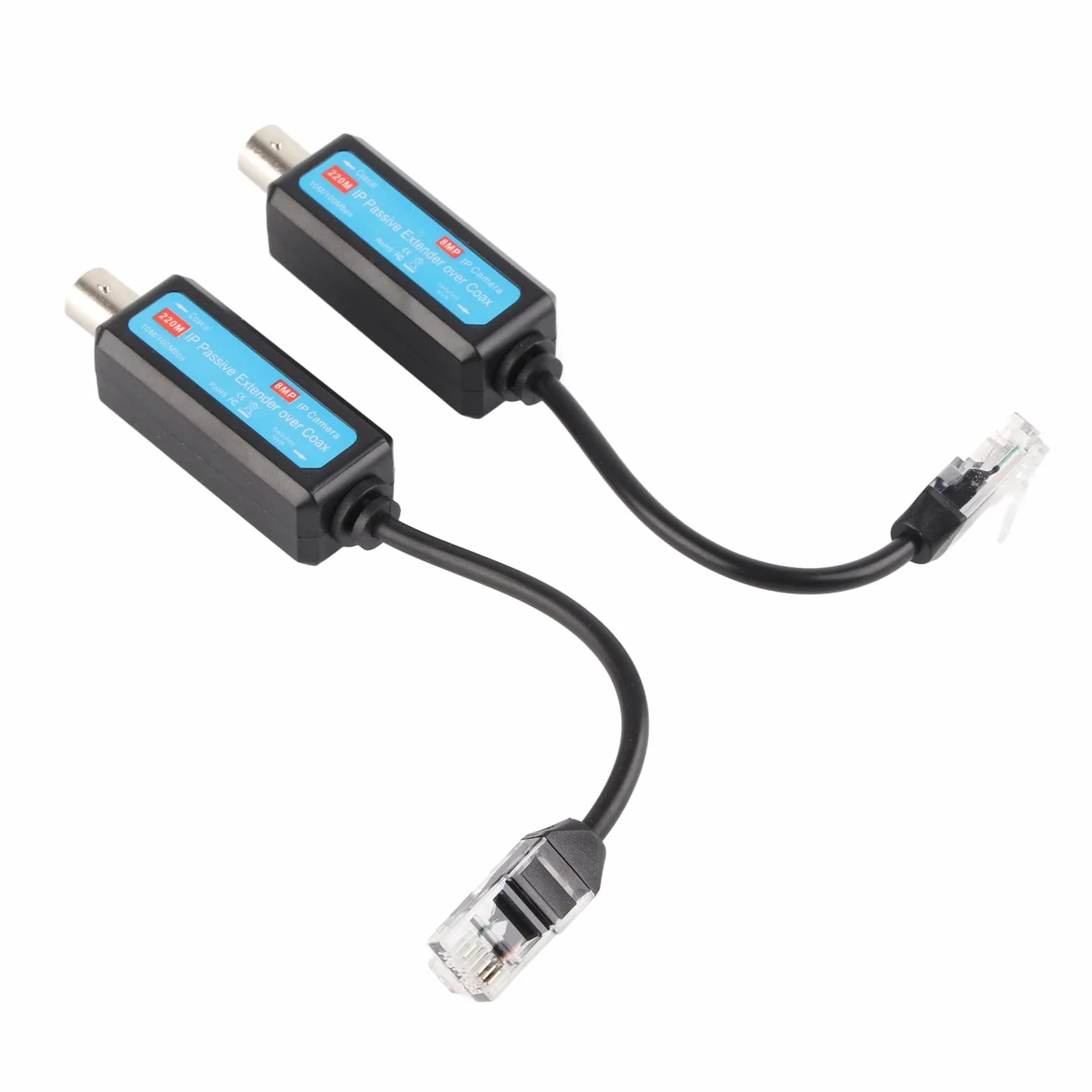Adapter moca do ethernet over coax ethernet over coax 17×9×3 1 para 10 100 Mb/s 1 kanał pasywny ip koncentryczny nadajnik odbiornik przedłużacz do kamery ip nvr koncentryczny