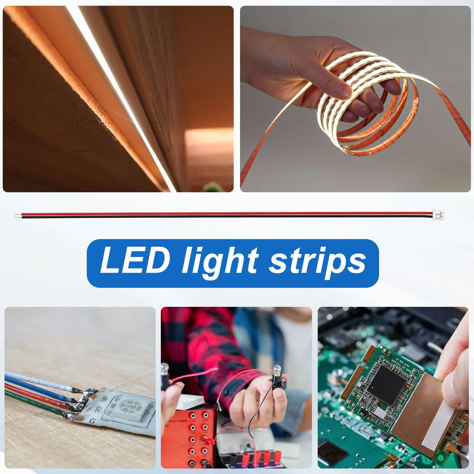 QUARKZMAN 10 sztuk MX 1,25 mm 2-pinowe wtyczki z pojedynczą głowicą z kablem 28 AWG 150 mm i listwą gniazdek do głośników, paski świetlne LED, małe urządzenia