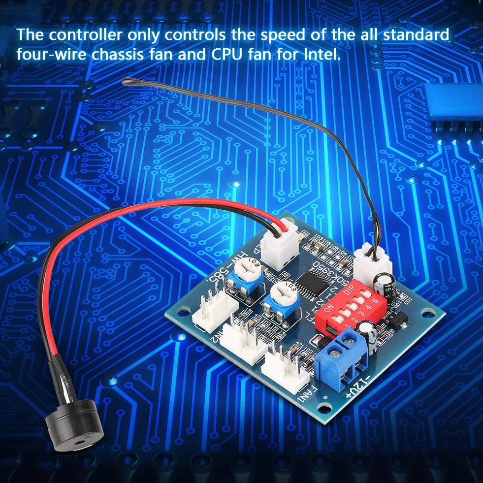 Moduł PWM Kontrolera Wentylatora 12V DC Sterownik Prędkości 4-Przewodowy