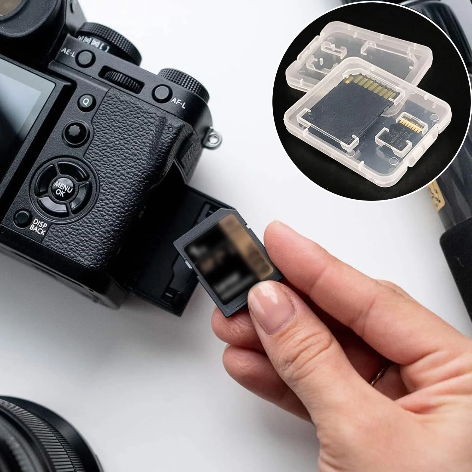 Zestaw 10 pudełek do przechowywania kart pamięci SD MMC Micro SD TF przezroczyste plastikowe etui