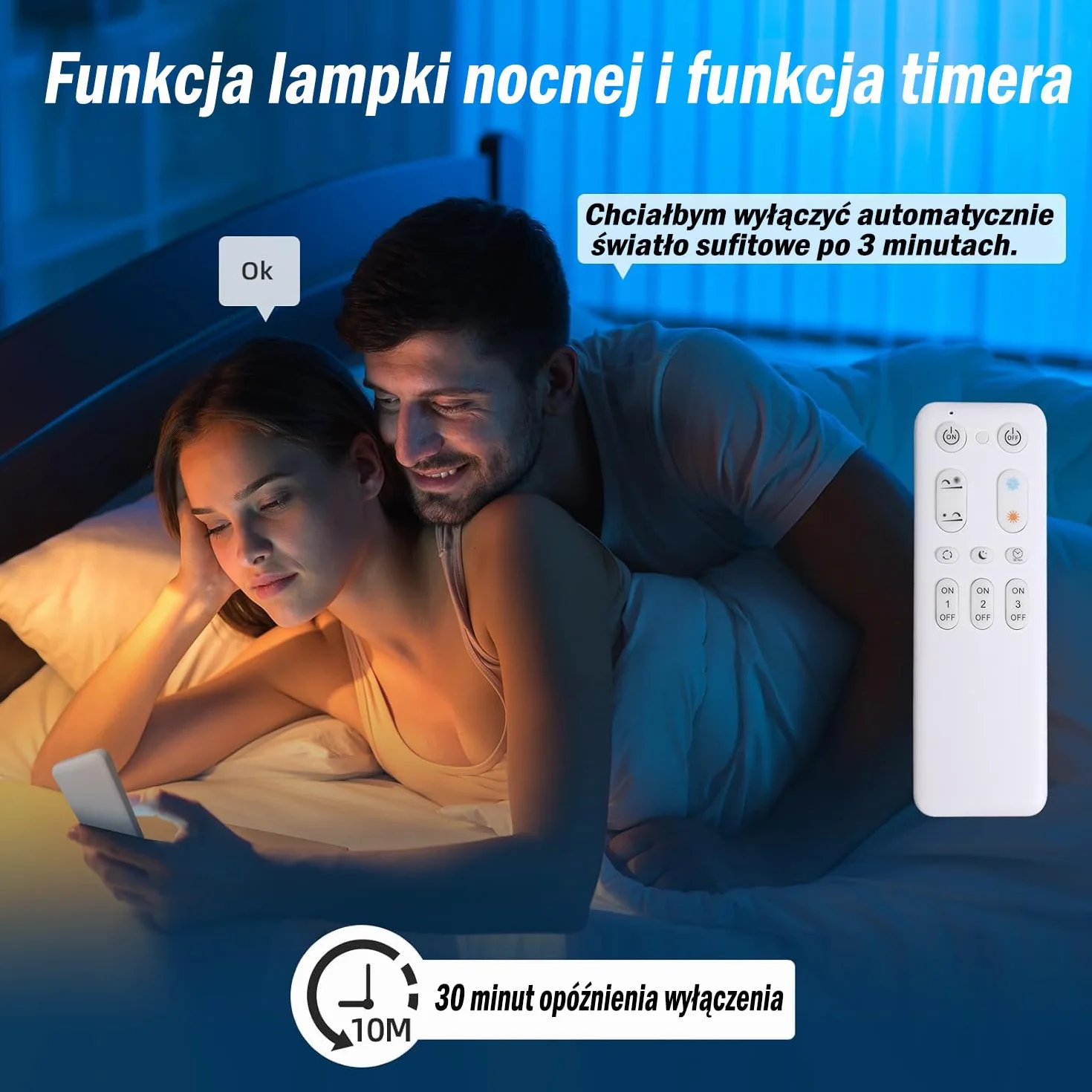 ANTENLICHT Lampa Sufitowa LED z Pilotem, Ściemniana 2700-6500K z Funkcją Pamięci, 50W 5600LM, Aluminiowa do Salonu, Sypialni i Przedpokoju