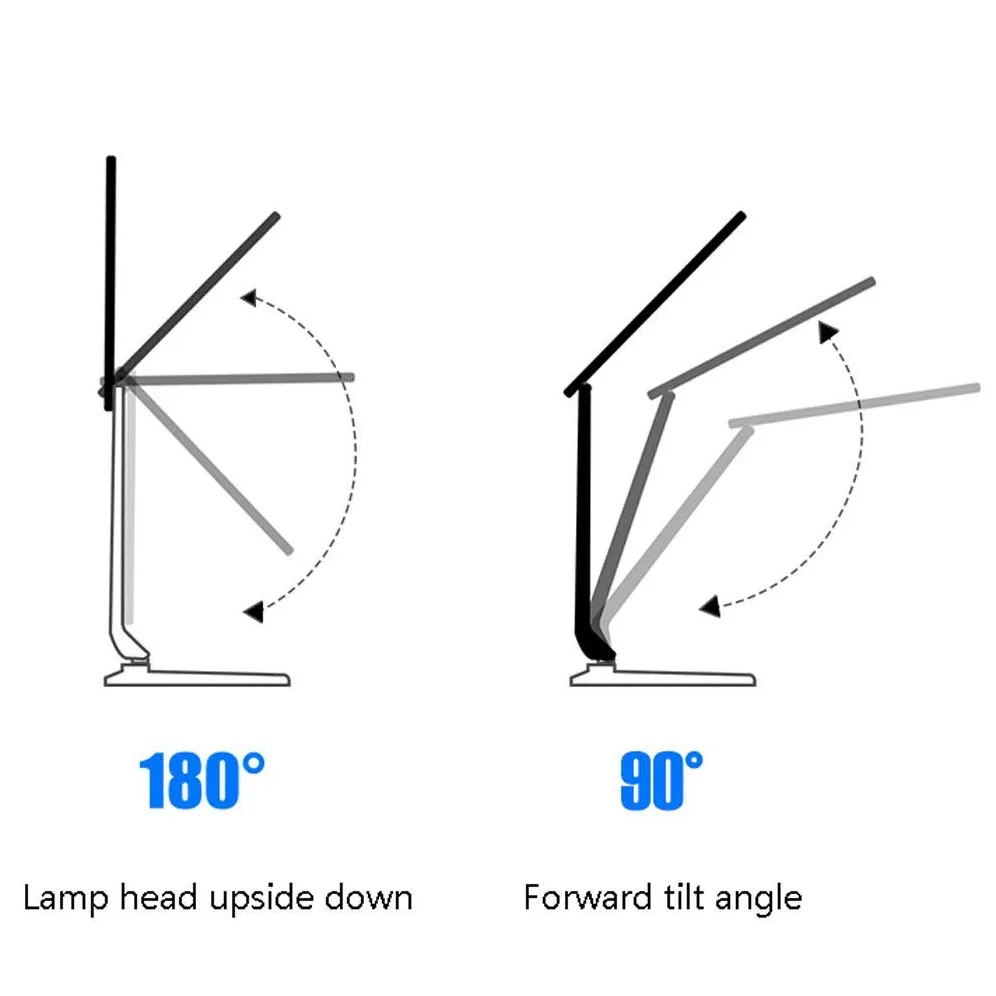 MYBA Lampka nocna Lampa biurkowa LED z portem ładowania USB Ściemnialne Biurko Lampka nocna Lampka stołowa Sterowanie dotykowe Lampa stołowa Lampa stołowa (kolor: Czarny)