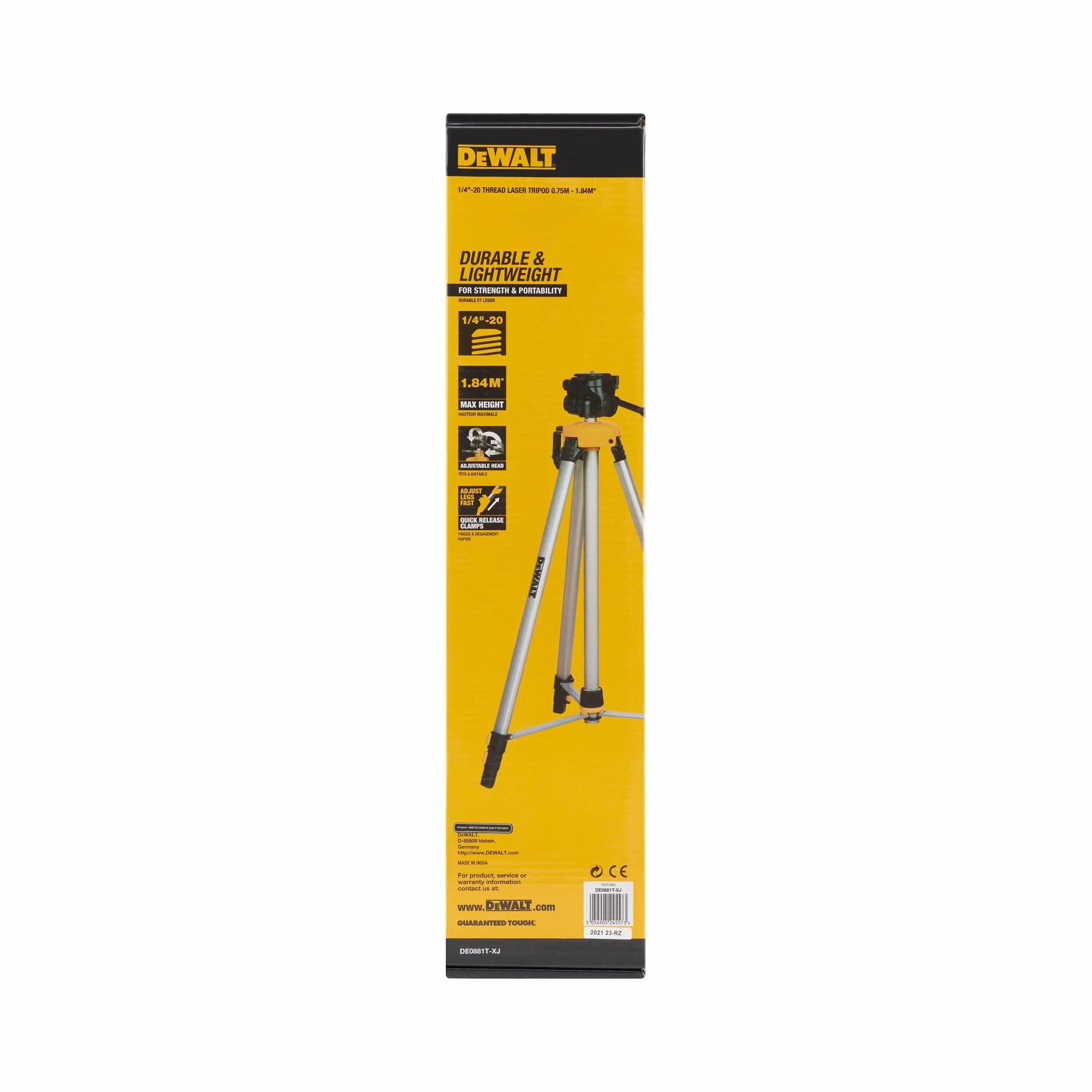 DEWALT DE0881T-XJ statyw Aluminium ¼, czarny/żółty