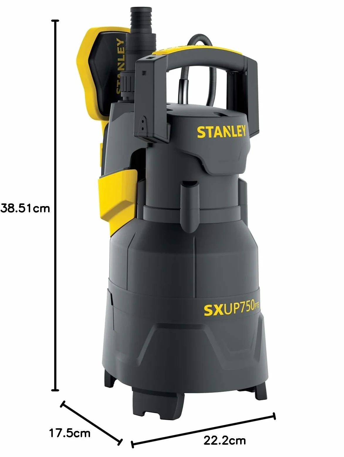 Stanley Sxup750Pte Pompa, Czarny/Żółty, ‎22.2 x 17.5 x 38.5 cm; 5.9 kg
