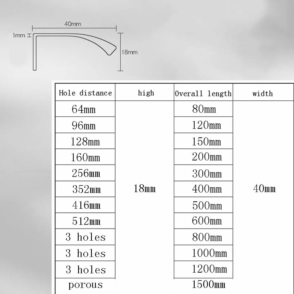 Uchwyty do szafek kuchennych, uchwyty na palec, Aluminiowa klamka do drzwi szafa kuchnia ukryte uchwyty uchwyty do szuflad uchwyty do szuflad gałki szczotkowane szare 2 sztuki(Hole distance 160mm)