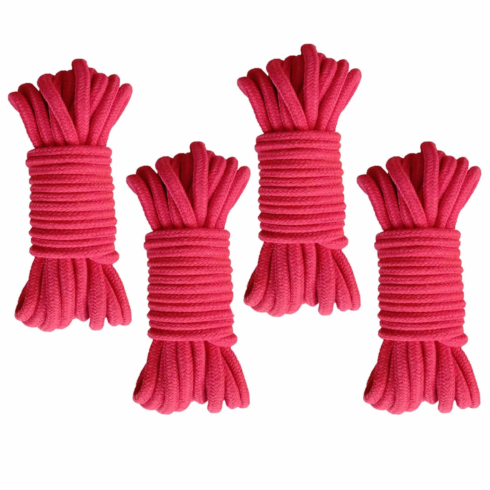 Linka bawełniana pleciona, lina polipropylenowa, długość 10 m, grubość 8 mm, na kemping, do ogrodnictwa, żeglarstwa, sznurek, dla zwierząt domowych, wspinaczki, 4 szt