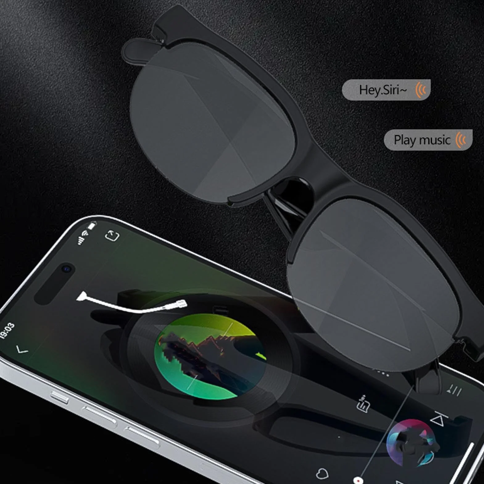 VBESTLIFE AI Inteligentne Okulary Bluetooth Tłumaczenie w Czasie Rzeczywistym 144 Języki