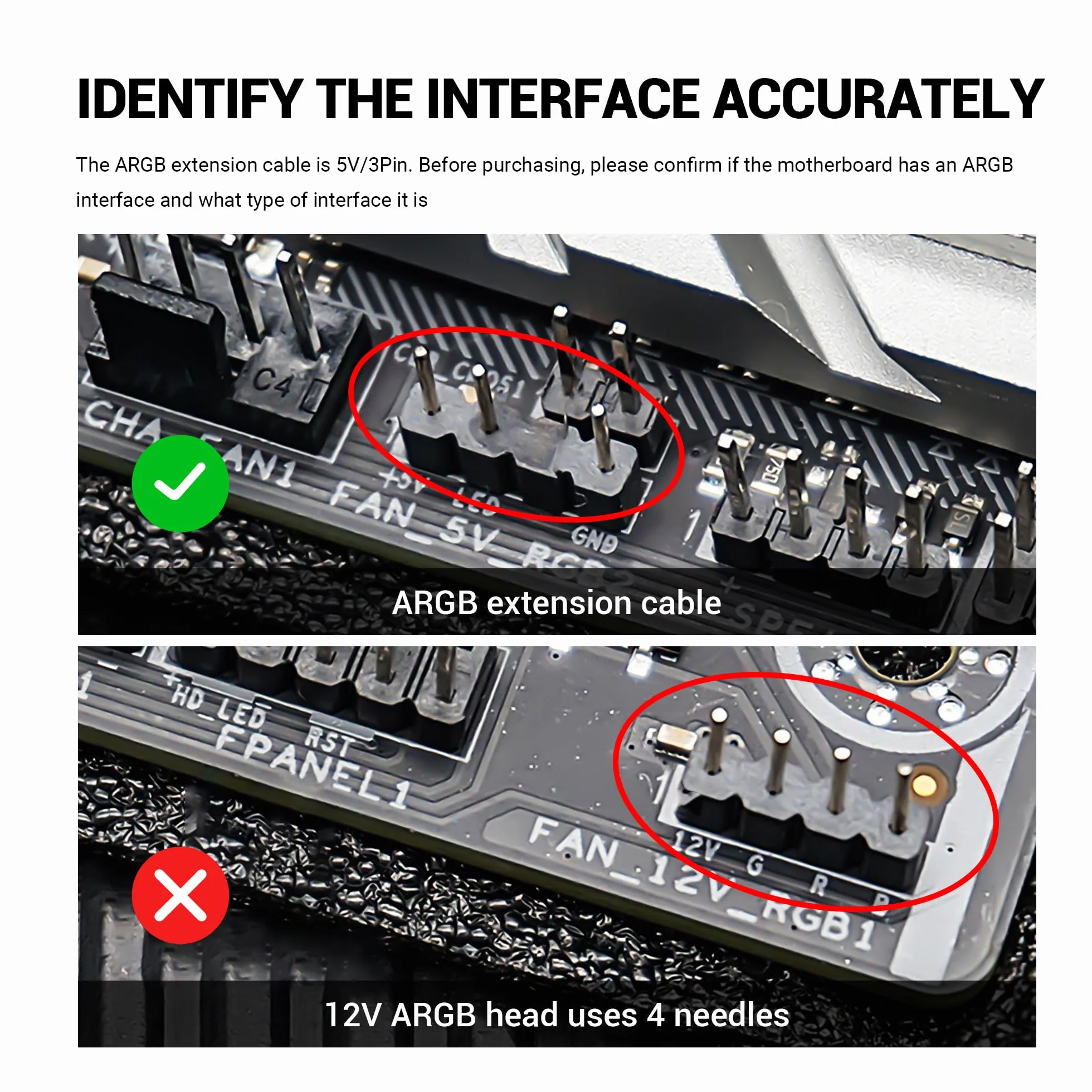 ARGB Przedłużacz 5 V, 3-biegunowy, adresowalny kabel rozdzielający ARGB, gniazdo na gniazdo, rozdzielacz LED, kabel synchroniczny do chłodnicy CPU i serii LED (30 cm, 2 szt., 1 na 1, biały)