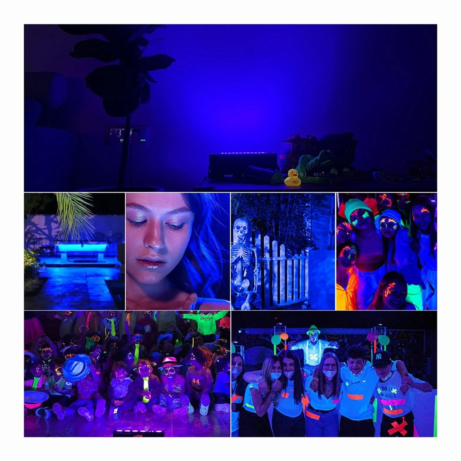 Naświetlacz LED Światło Halogenowe UV 50W 100W 395nm 400nm Ultrafioletowa Fluorescencyjna Lampa Sceniczna Do Baru Potańcówka Blacklight Oświetlenie krajobrazu RGB(50W with plug)