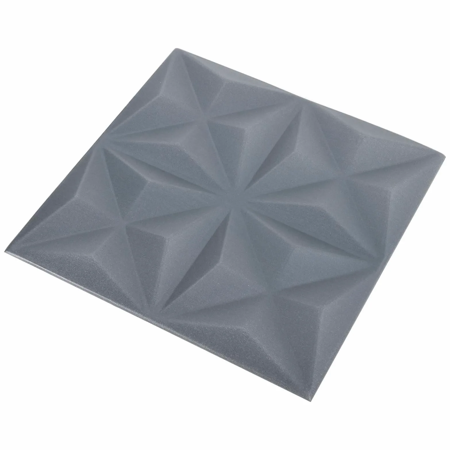 Panele ścienne 24 szt. Origami szare 50 x 50 cm Xps pianka | Wzornictwo 3D, lekki materiał, możliwość przycięcia do samodzielnego przycięcia, do salonu i sypialni