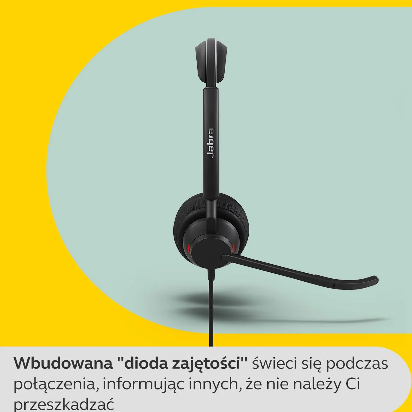 Jabra Engage 50 II przewodowy zestaw słuchawkowy stereo z redukcją szumów, 3 mikrofonami i kablem USB-C, ultralekki - działa z wiodącymi platformami Unified Communications (Zoom i Unify) - czarny