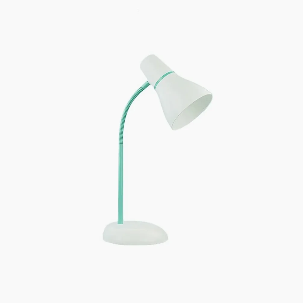 Lampa biurka Lampa biurka LED 360 ° Elastyczna metalowa lampa stołowa węża ze Stepleless Dimming Bedside Lampa odpowiednia do sypialni w akademiku dekoracja biura domowego, prezenty (kolor: a)