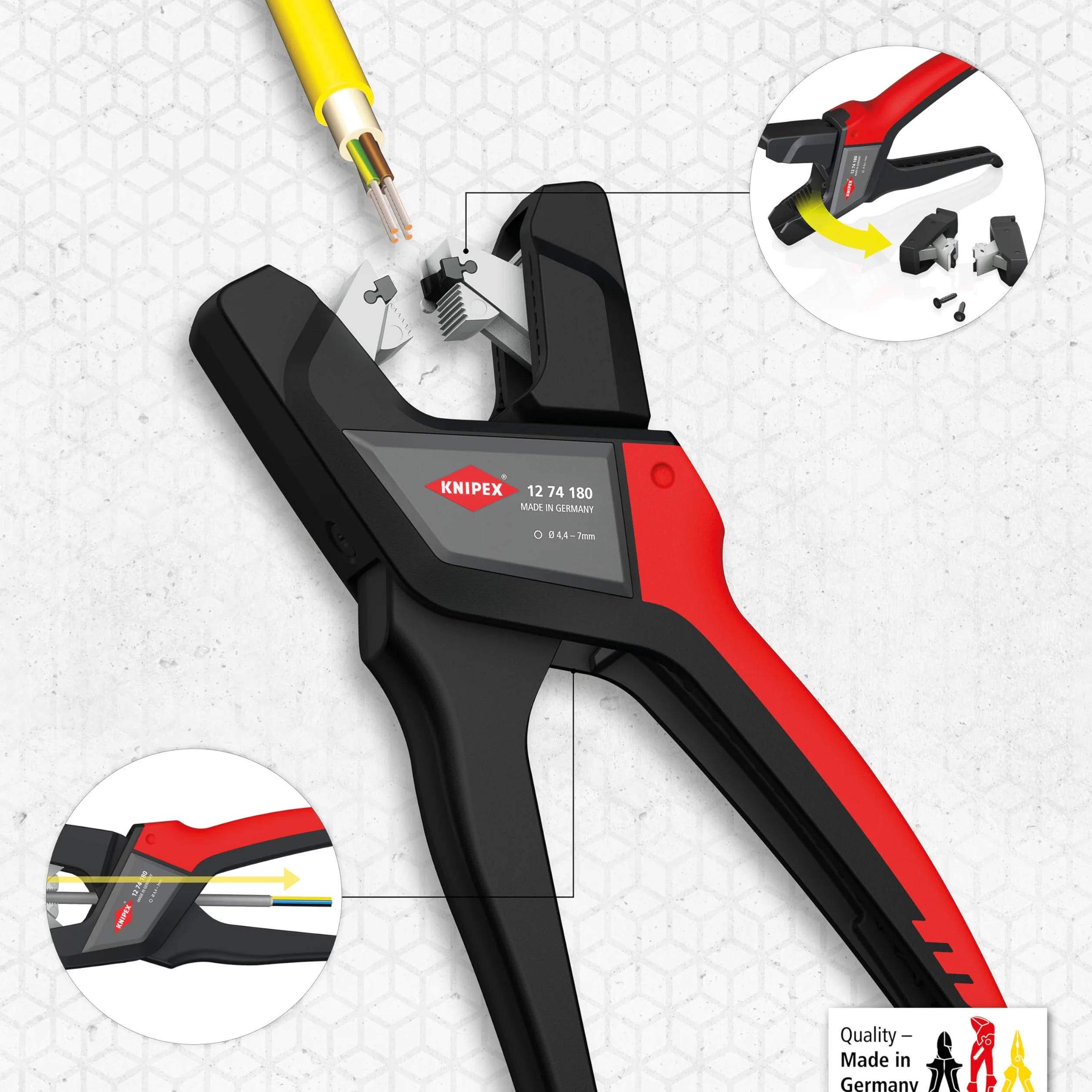 Knipex Szczypce automatyczne do usuwania izolacji 175 mm 12 74 180 SB