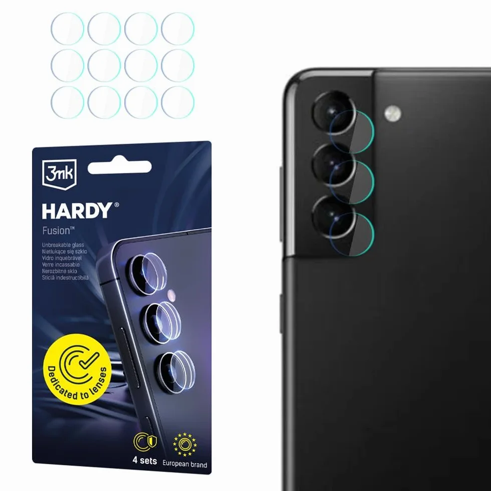3mk Fusion Lens Protection Szkło Hybrydowe do Samsung Galaxy S21 5G, Ochrona Soczewki, Niewidoczne