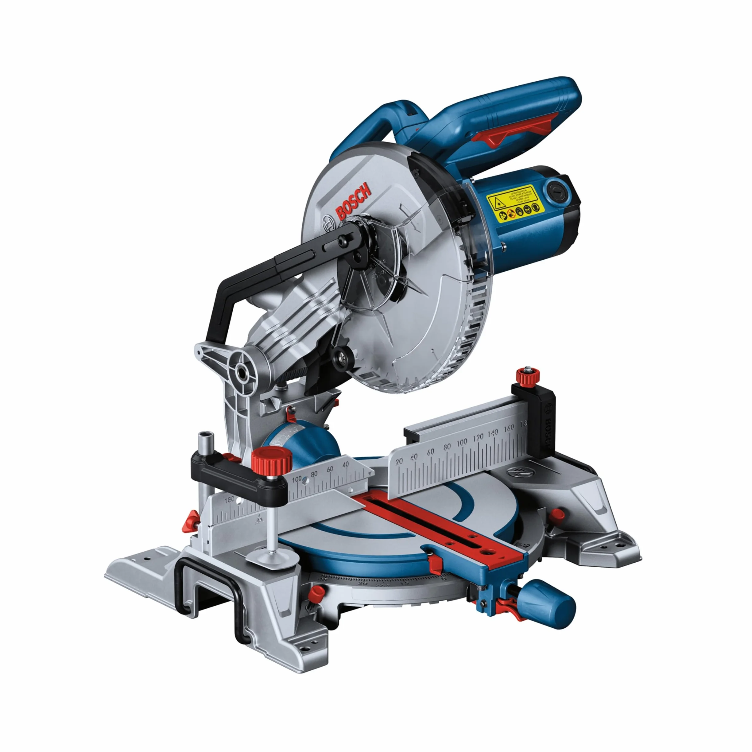 Bosch Professional: ukośnica GCM 216 (tarcza do drewna Ø 216 mm, przymiar, worek na pył, zacisk stolarski, przedłużka stołu, klucz sześciokątny)