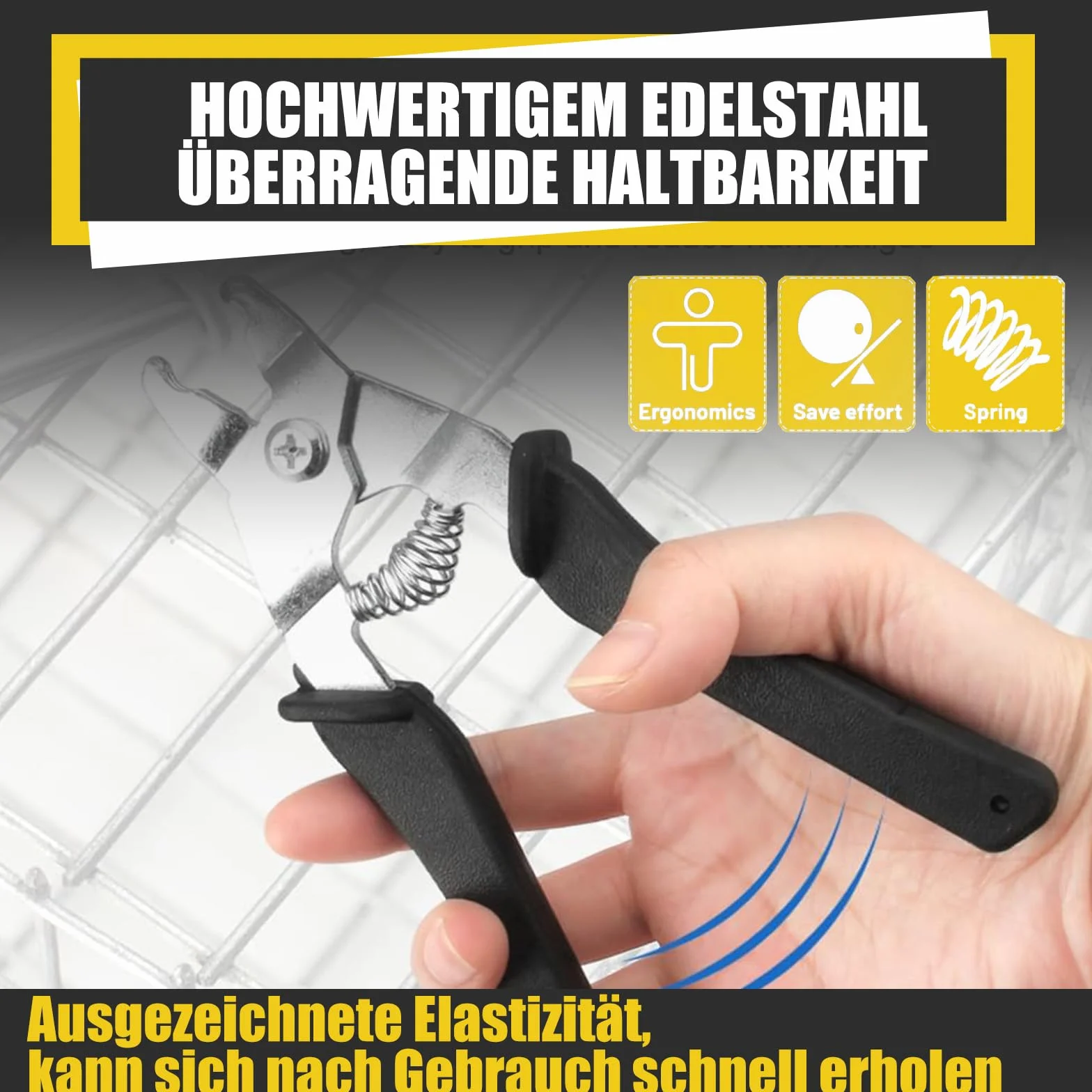 Szczypce do kiełbasy z 1200 klipsami, klipsy do kiełbasy, szczypce do ogrodzenia, szczypce do mocowania drutu, odpowiednie do materacy samochodowych, poduszek, sof, ogrodzeń, klatek dla zwierząt