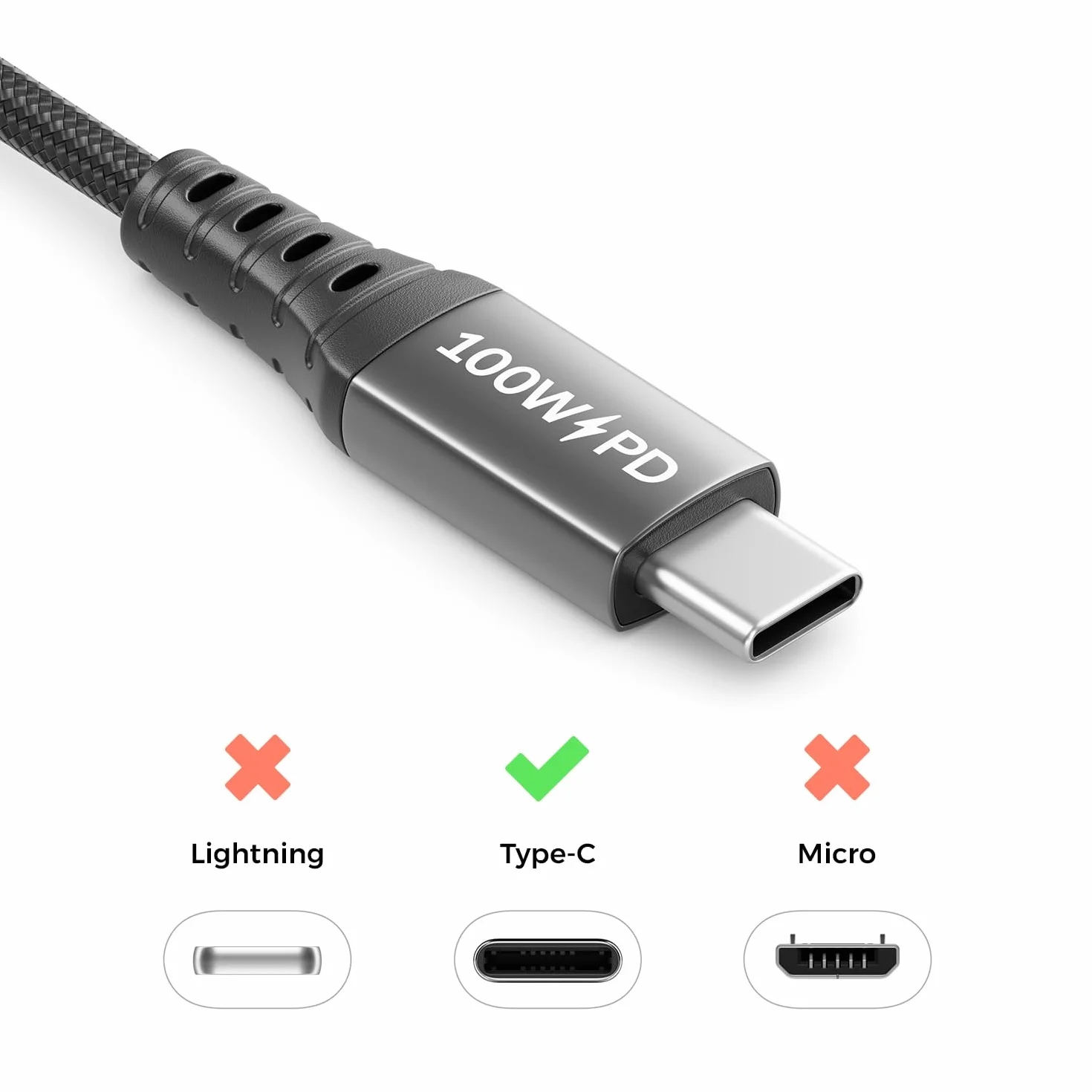 deleyCON 2m USB C Kabel 100W Szybkie Ładowanie PD 3.0 PPS USB-C na USB-C