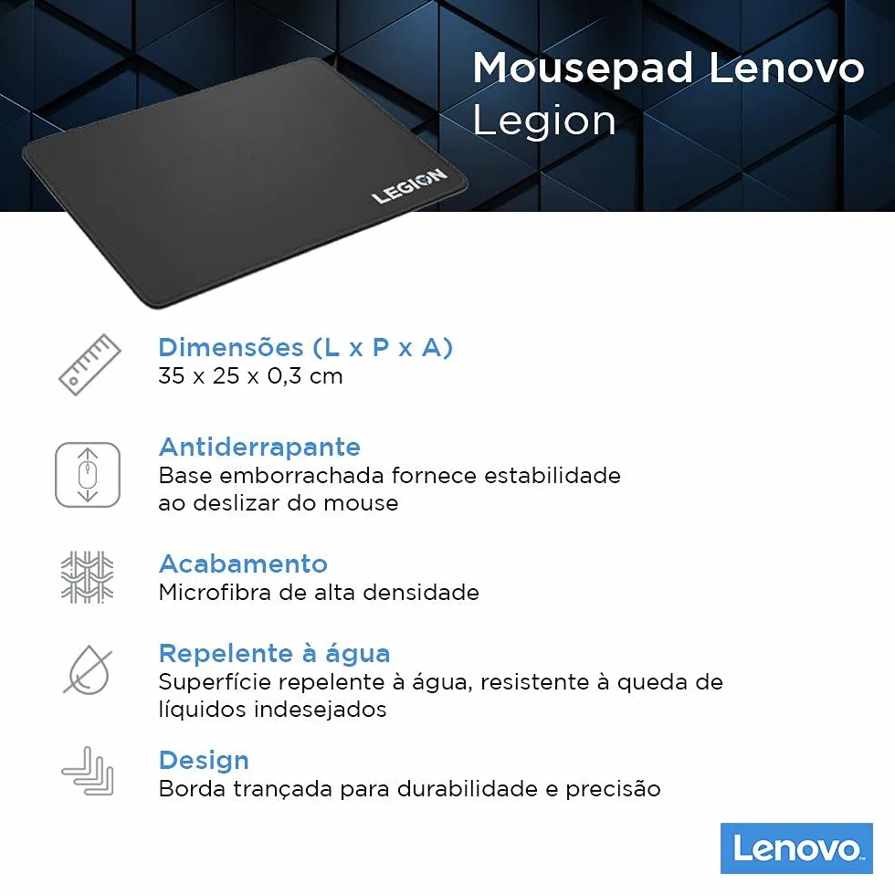 Lenovo Y podkładka pod mysz gamingową czarna/czerwona