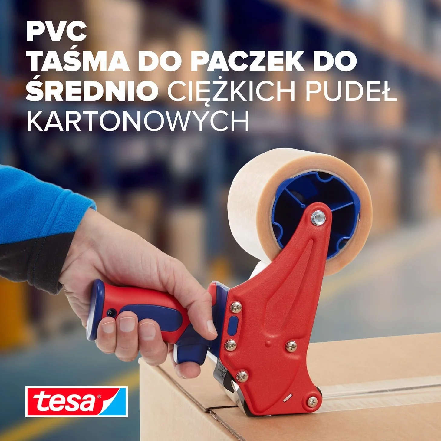 tesapack Taśma do Pakowania, do Kartonów o Średniej Wadze, 66 m x 50 mm, Przezroczysty