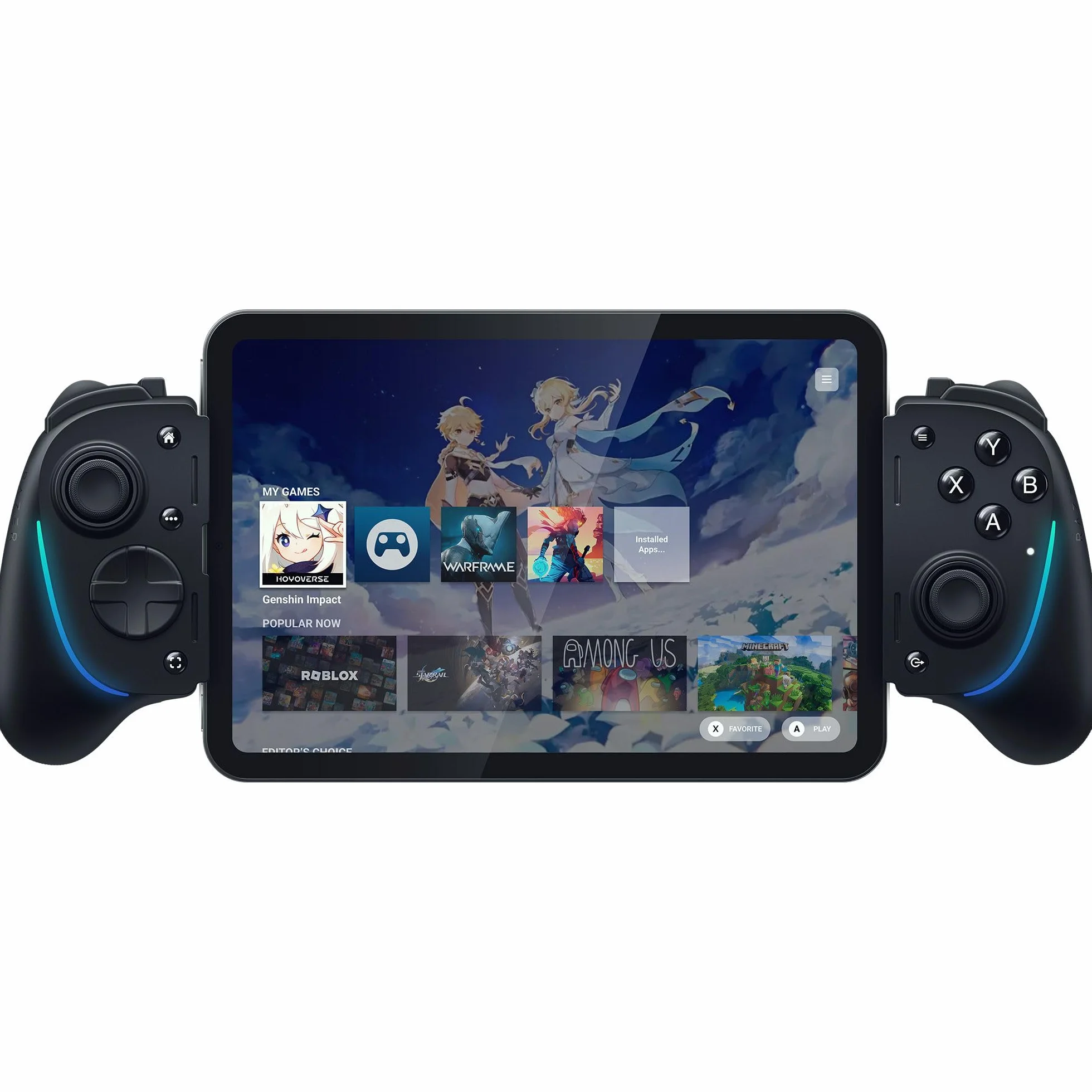 Razer Kishi Ultra USB-C - kontroler do gier na Androida, iPhone'a z serii 15 i 16, iPada Mini A17 Pro i 6 (haptyka Sensa HD, RGB, ładowanie passthrough, przyciski mecha-taktyczne i D-pad) Czarny