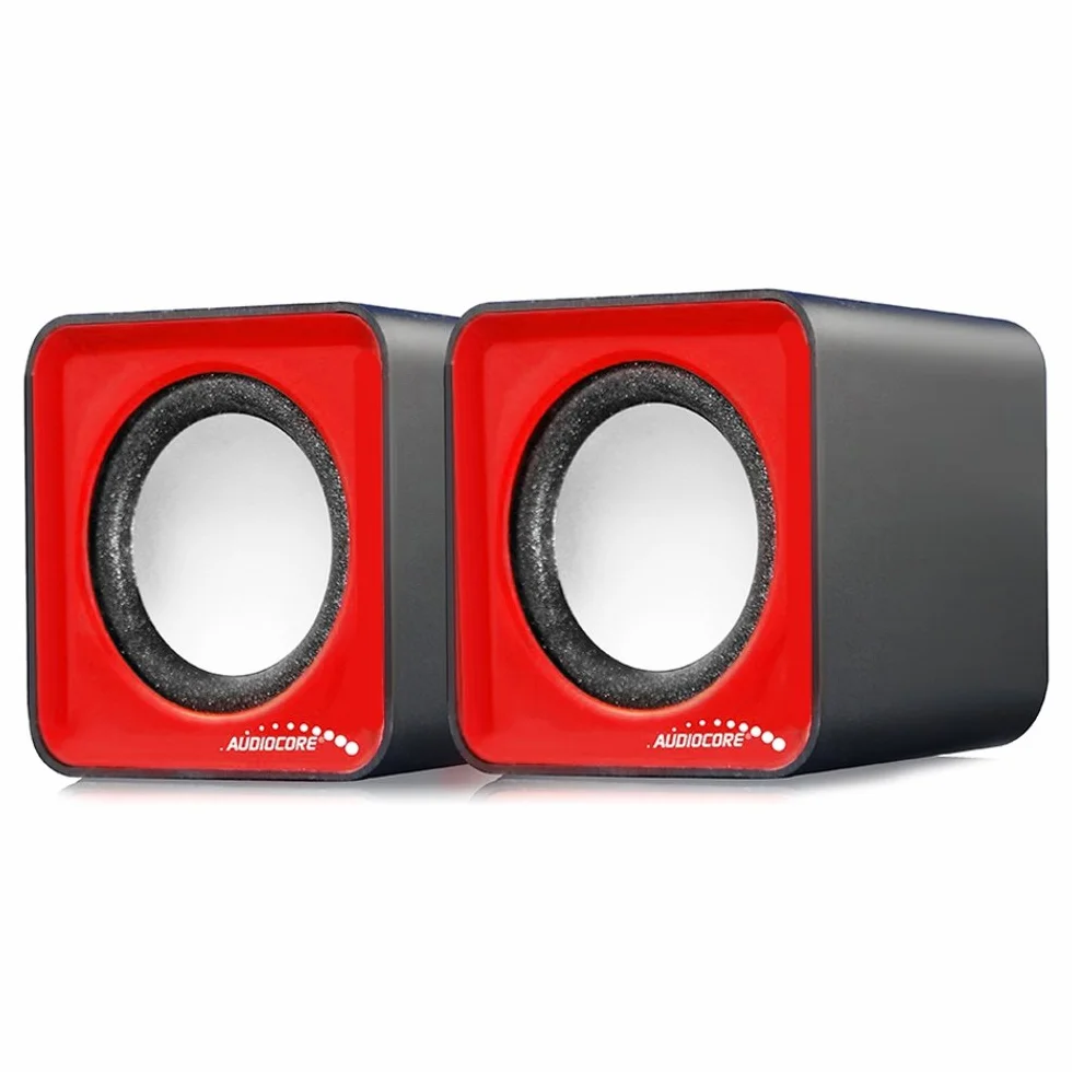 Audiocore AC870 kompaktowy głośnik stereo 2.0 PC 2 x 3 W RMS czerwony