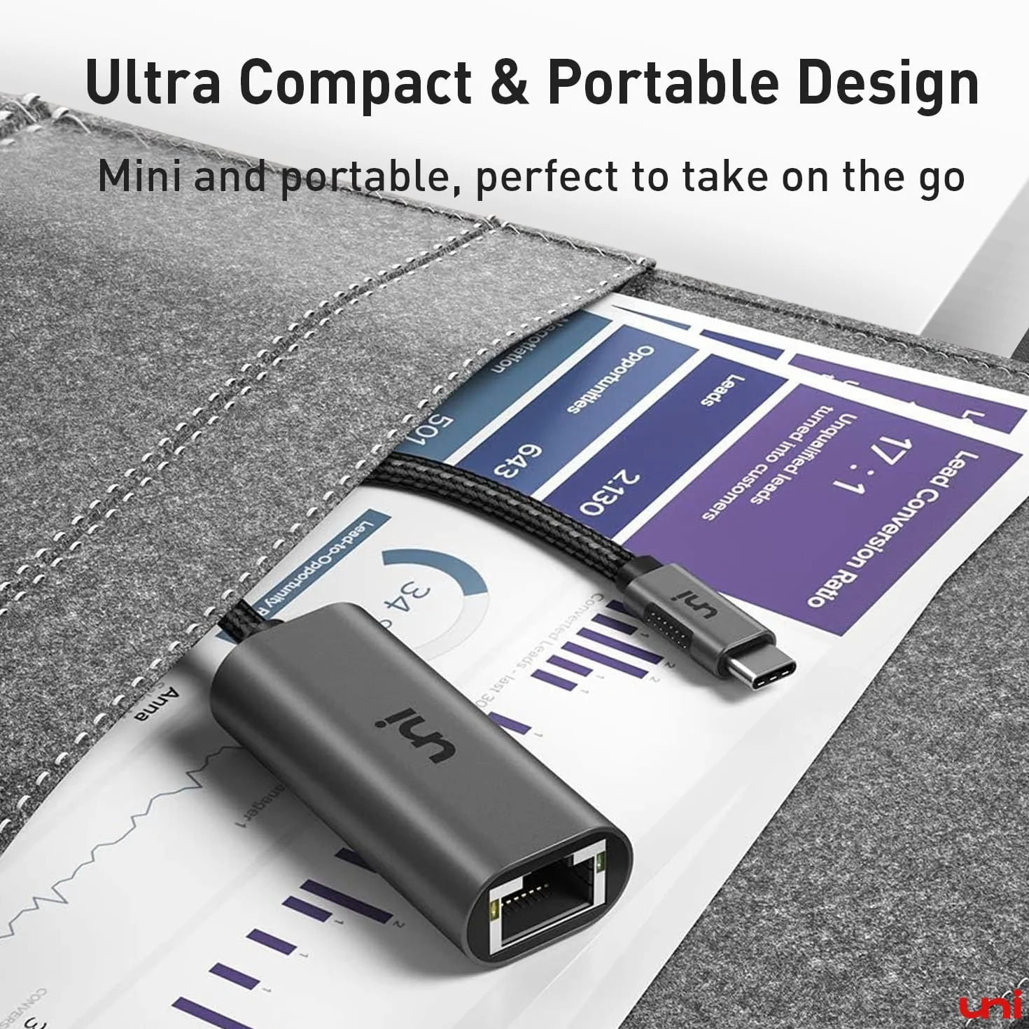 Adapter USB C do Ethernet RJ45 Thunderbolt 3 Type-C Gigabit LAN sieciowy