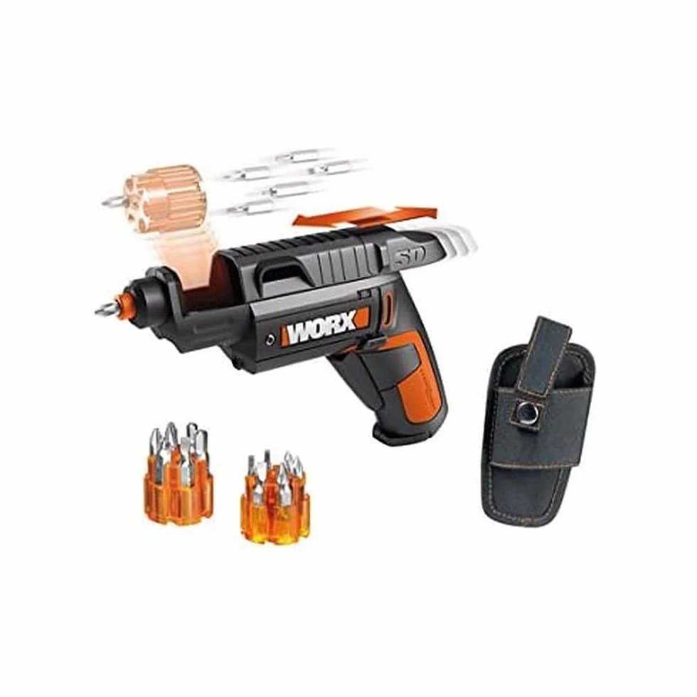 Worx 1613X19 wkrętak akumulatorowy Kierowca slajdów, wysuwany suwak, 4 V, z wkładkami