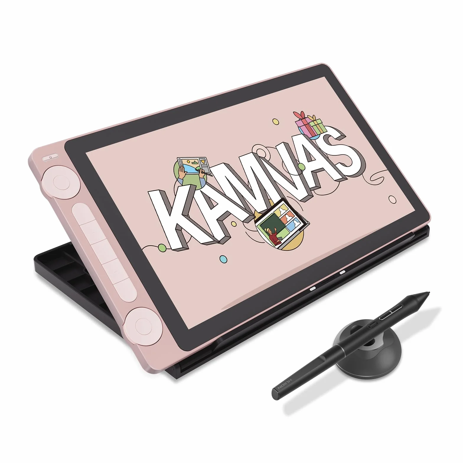 HUION Kamvas 13 Gen 3 Tablet graficzny 13,3 cala Różowy PenTech 4.0 nacisk pióra 16384
