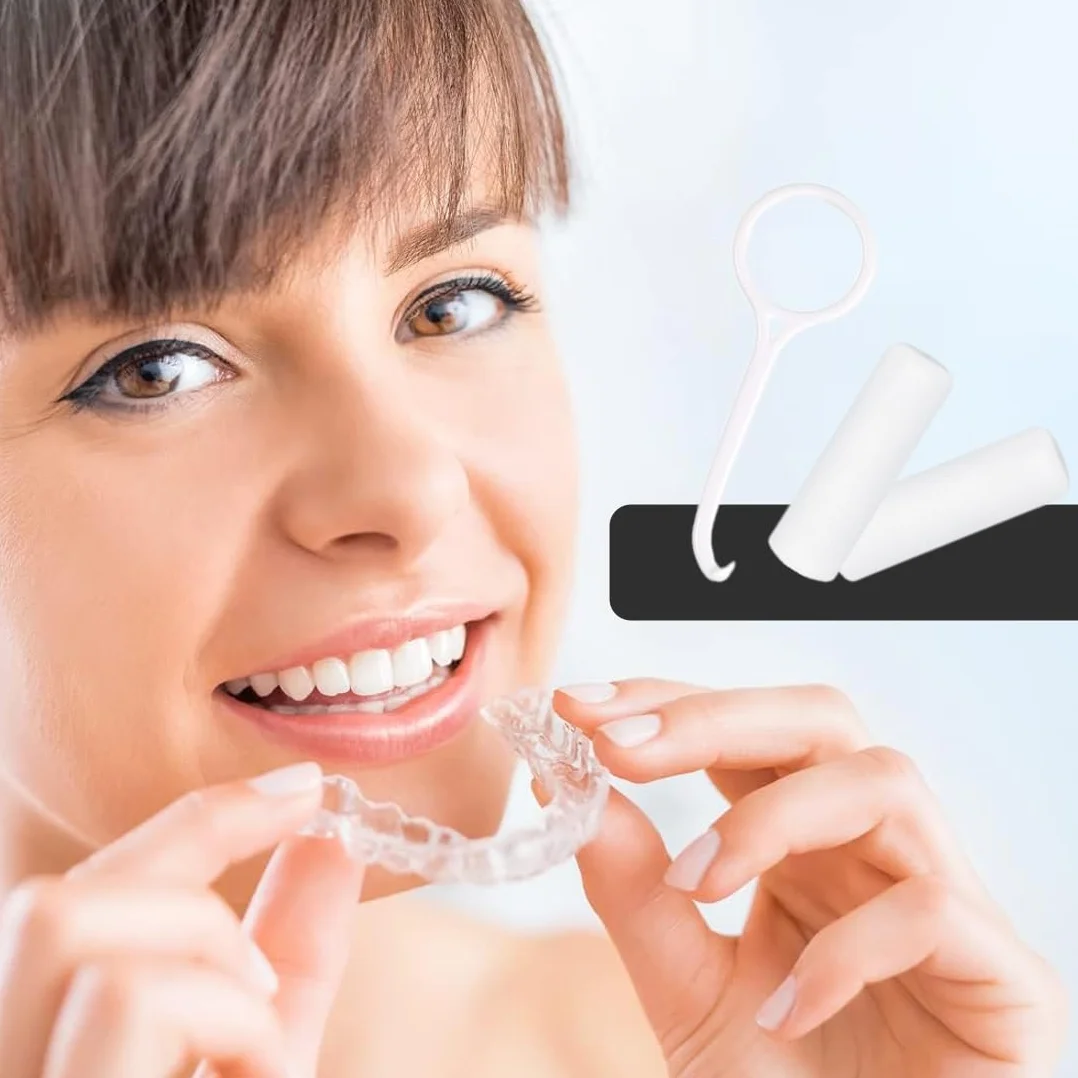 WeddHuis 2 sztuki tacy Aligner Chewies Aligner Chewies Chomper do wyrównania tacek