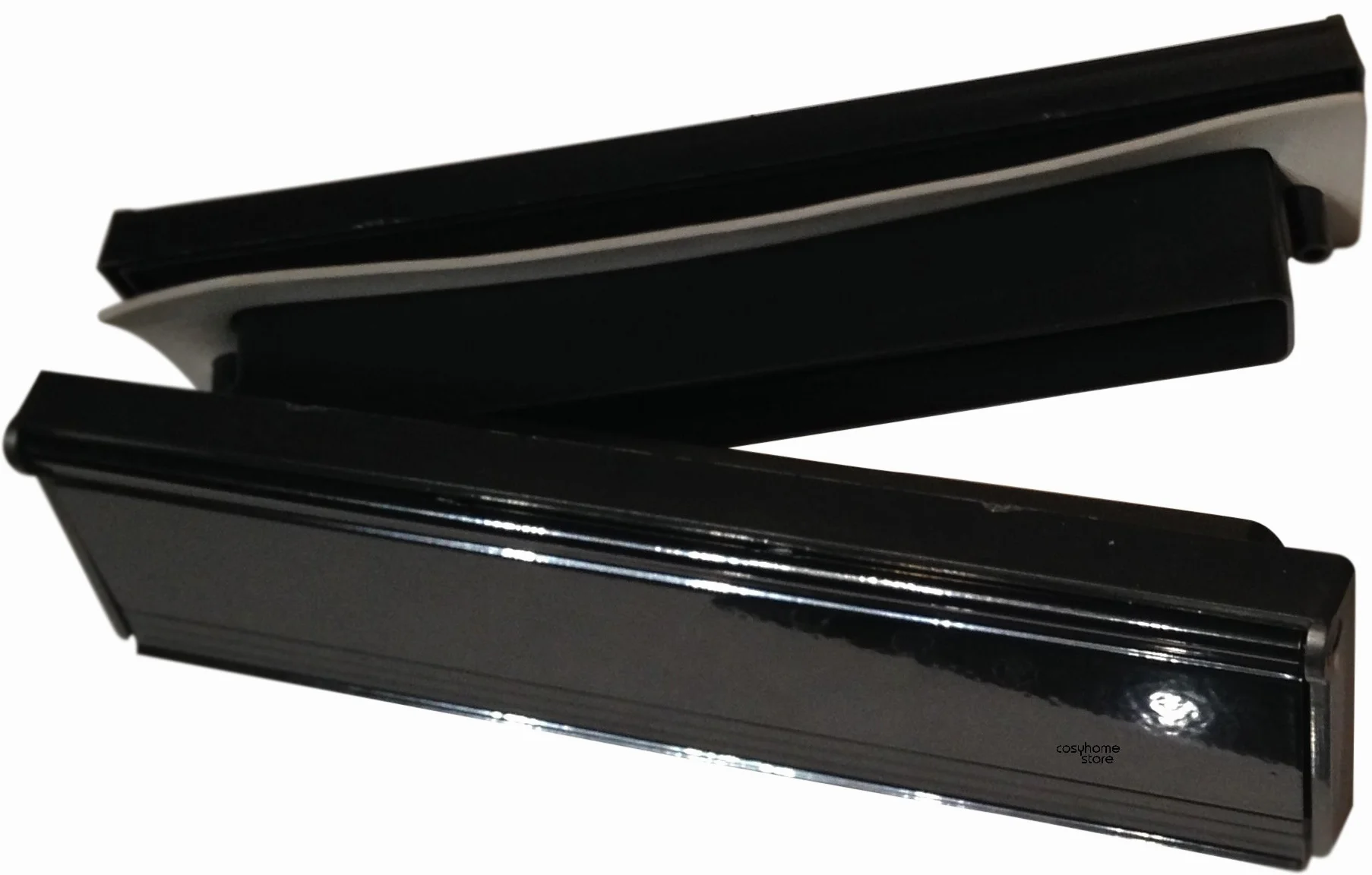 Stormguard 06SR018000BL pełna skrzynka na listy czarna, wymiary zewnętrzne 295 mm x 75 mm wewnętrzna APERTUR 279 mm x 465 mm