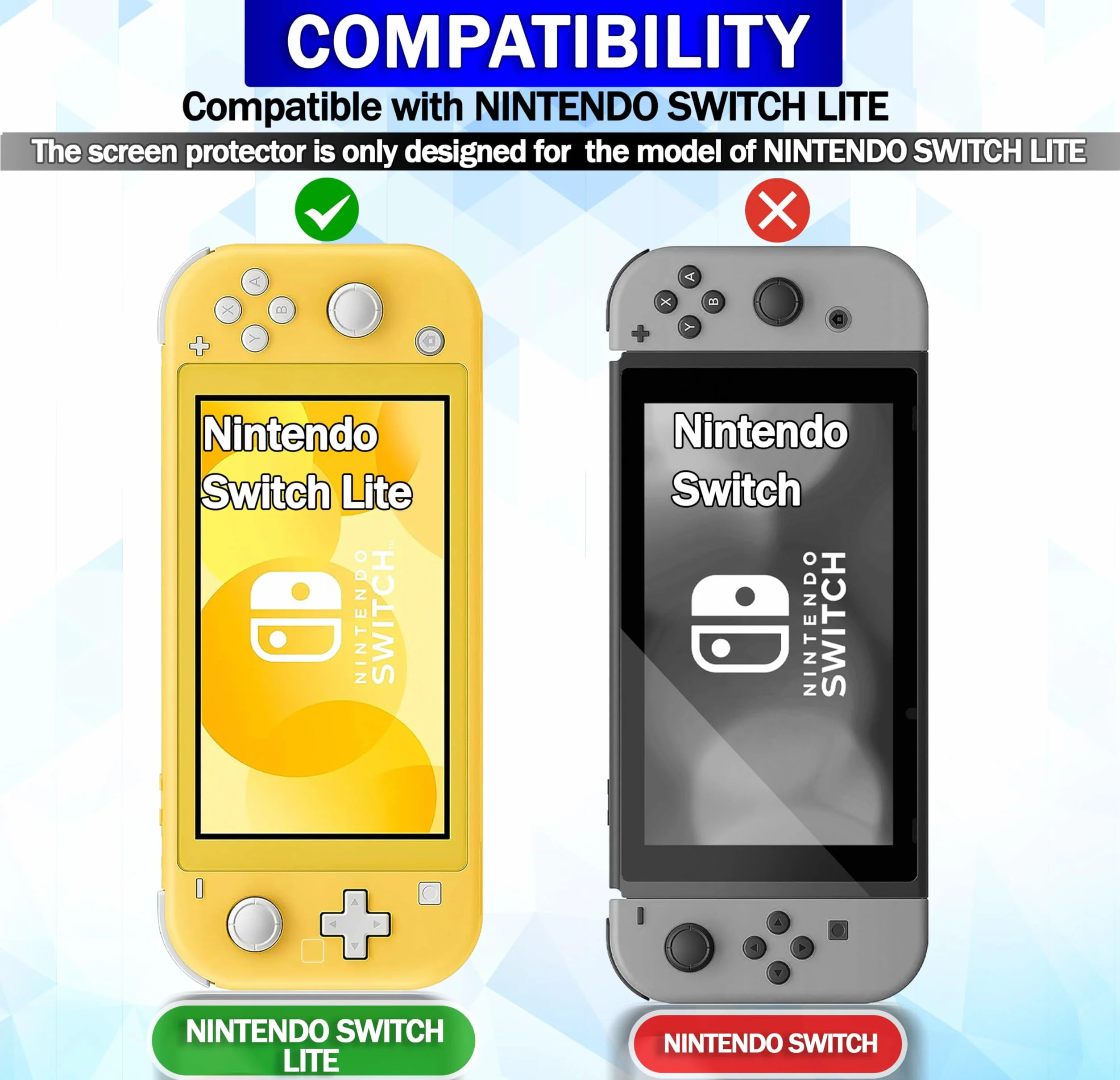 Szkło ochronne do Nintendo Switch Lite 2 sztuki, 0,33 mm, HD, odporne na zarysowania