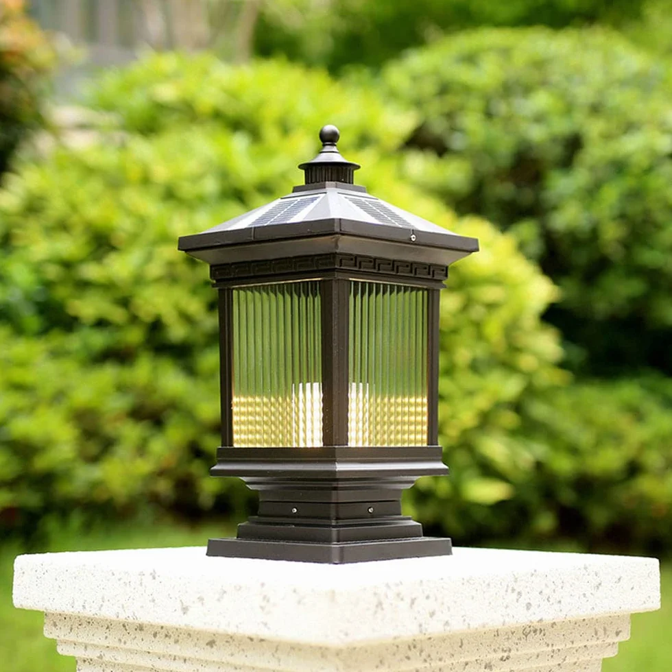 Światła Słoneczne Na Słupku Solarne Lampy Ogrodowe Oprawa Oświetlenia Zewnętrznego Słupka Z Adapterem Do Montażu Na Molo Do Słupków Ogrodowych, Ścieżki, Tarasu, Patio, Ogrodu,