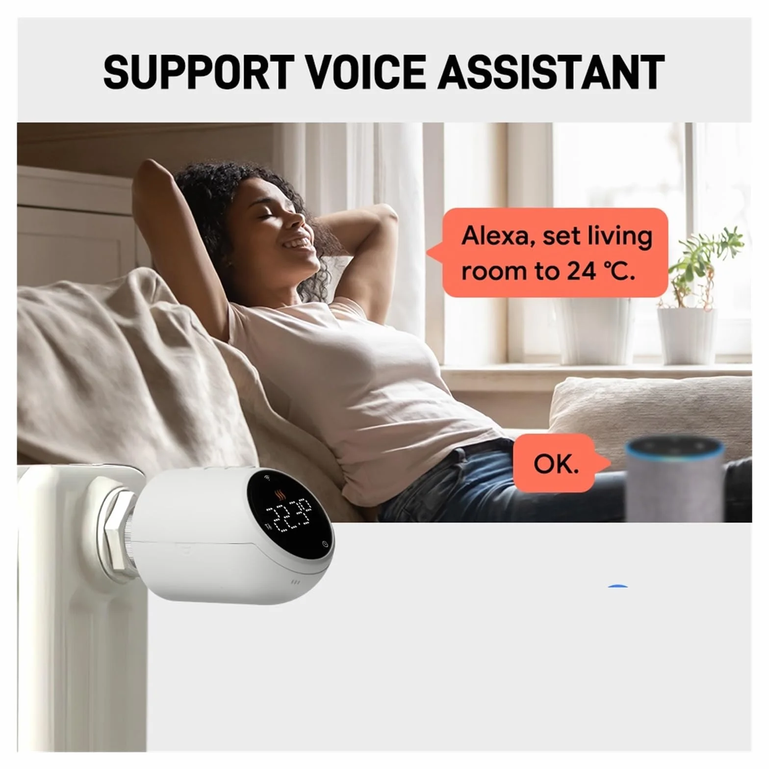 Siłownik Termostatycznego Zaworu Grzejnikowego TRV Współpracuje Z Ogrzewaniem Domowym OszczęDza Energię I Koszty Ogrzewania(1pc wifi)