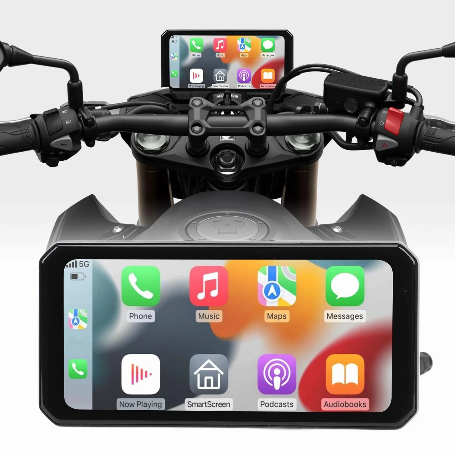 Motocyklowa kamera DVR 1440P podwójny aparat 6,25 cala ekran IP67 bezprzewodowa CarPlay GPS