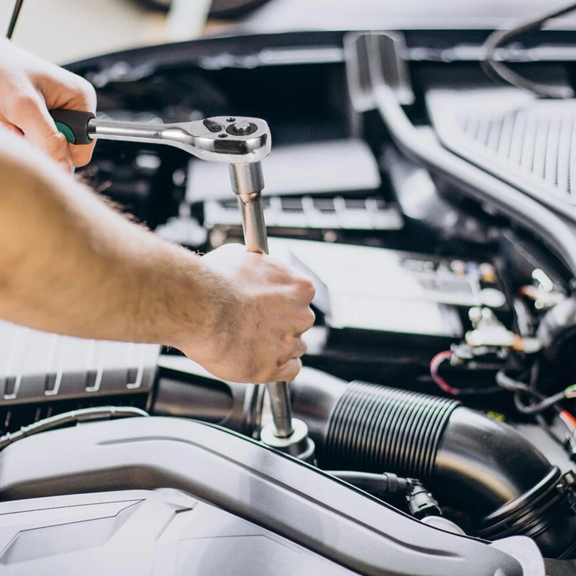 Zestaw kluczy nasadowych z grzechotką, narzędzia DIY, 216-częściowy zestaw narzędzi mechanicznych z wytrzymałą zorganizowaną walizką, 1/10.2 cm, 3/20.3 cm i 1/5.1 cm zestaw gniazd napędowych do