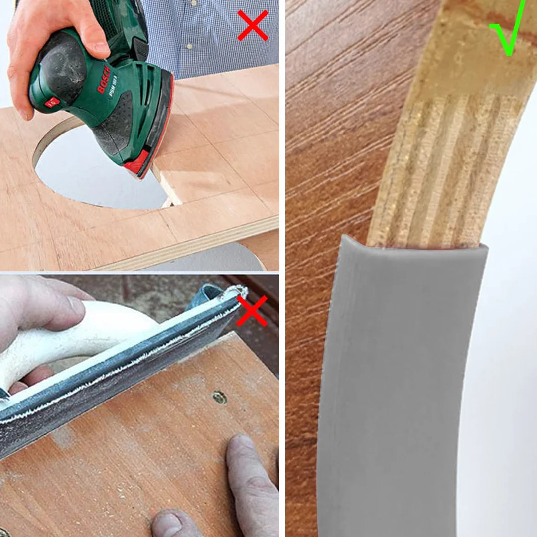 Samoprzylepna taśma w kształcie litery U, do krawędzi mebli, 16 mm x 3 m, elastyczna, z termoplastycznego elastomeru, ochrona krawędzi szafy, sufitu, blatu, listwy wykończeniowe – szara