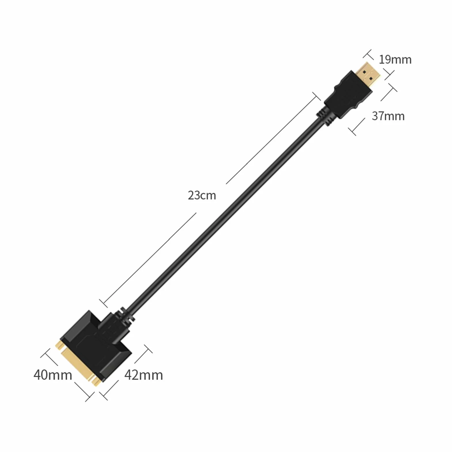 MMOBIEL Adapter Kabla HDMI na DVI - Dwukierunkowy - żeński DVI-I Dual Link na Męski HDMI - Konwerter Kablowy do Monitorów, PC, TV, Gier, Projektorów - 1080p Full HD 60Hz - Złote Złącze 0,3 m