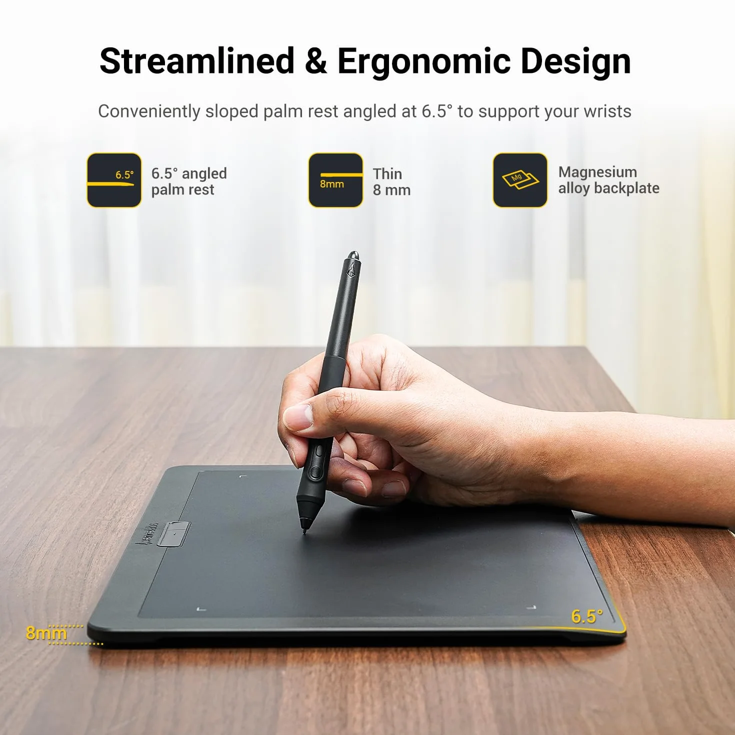 XENCELABS Bezprzewodowy tablet graficzny 12 cali 8192 poziomów nacisku 2 pióra czarny
