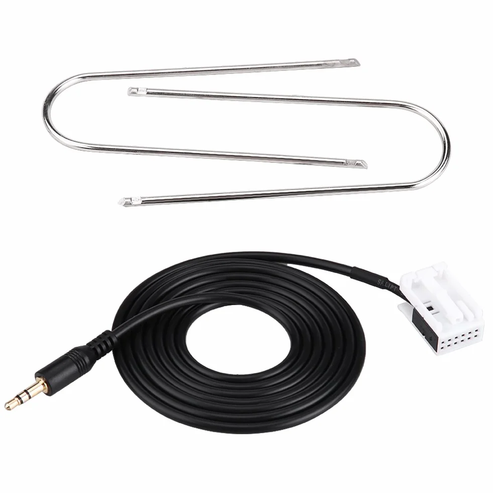 Keenso Samochodowy kabel audio AUX, kabel pomocniczy 149 cm 3,5 mm wtyczka jack z narzędziami do usuwania radia do Peugeo t 307 308 407 C2 Citroe n RD4