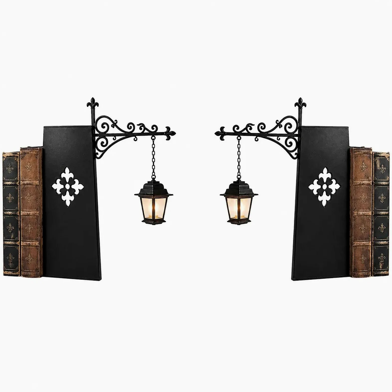 Oświetlenie regału na książki, latarnia w stylu vintage, lampa do regału na książki, matowa czarna wysuwana półka, ciepłe i chłodne światło LED, przytulna dekoracja regału do czytania, prezenty dla