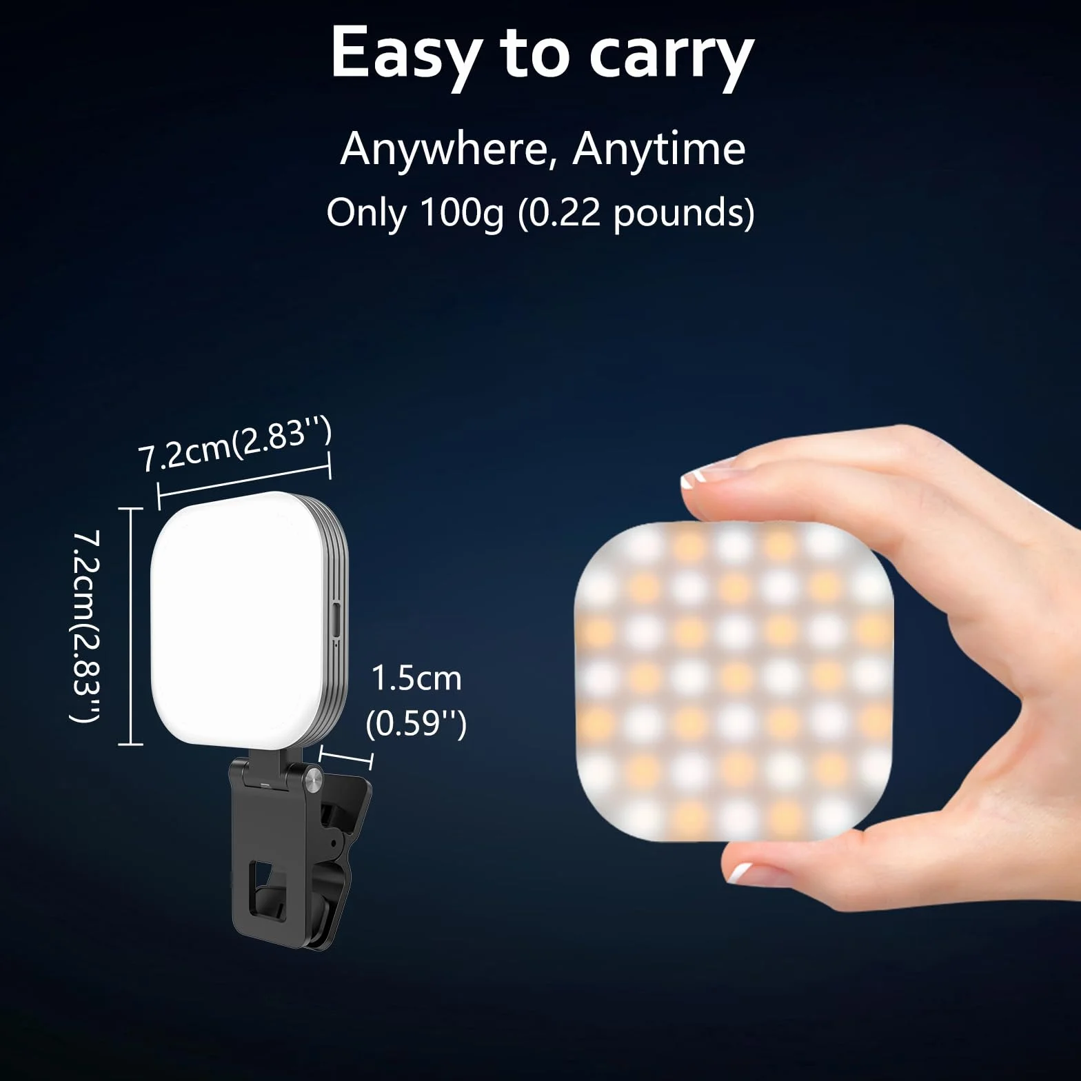 Magnetyczne światło do selfie, 3 tryby świecenia, lampa konferencyjna do iPhone'a, laptopa, aparatu, spotkań, kamery internetowej, transmisji na żywo z klipsem do powiększania, fotografii