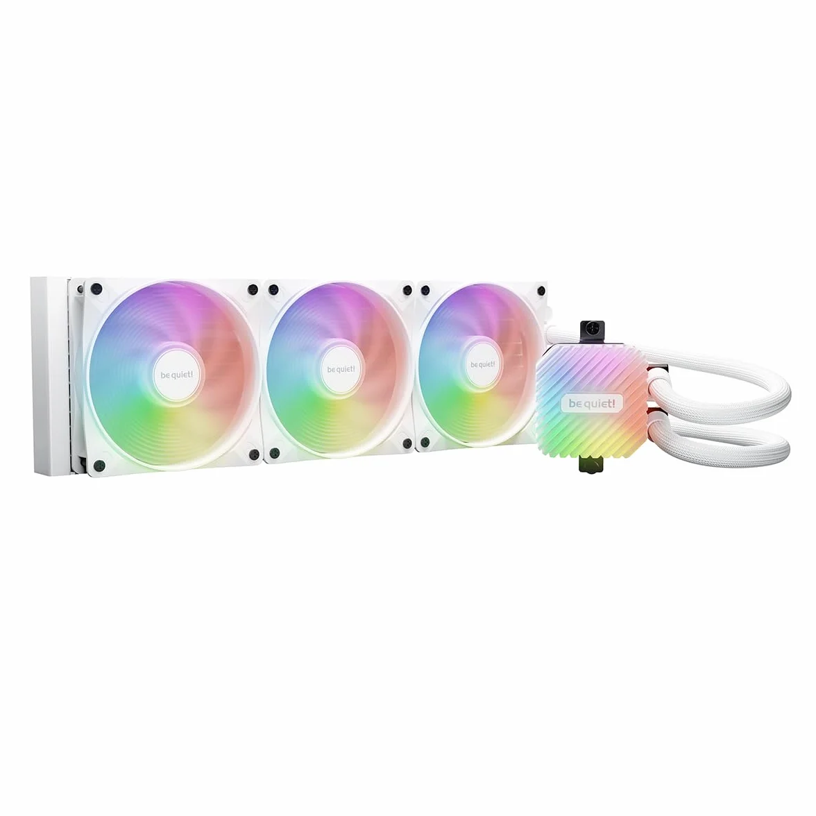 be quiet! Light Loop 360 mm białe chłodzenie wodne, 3 x Light Wings LX 120 mm PWM ARGB wentylator, ARGB PWM hub
