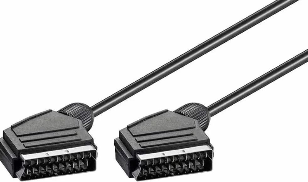 Goobay Kabel Scart 2 m, 21-biegunowy, czarny
